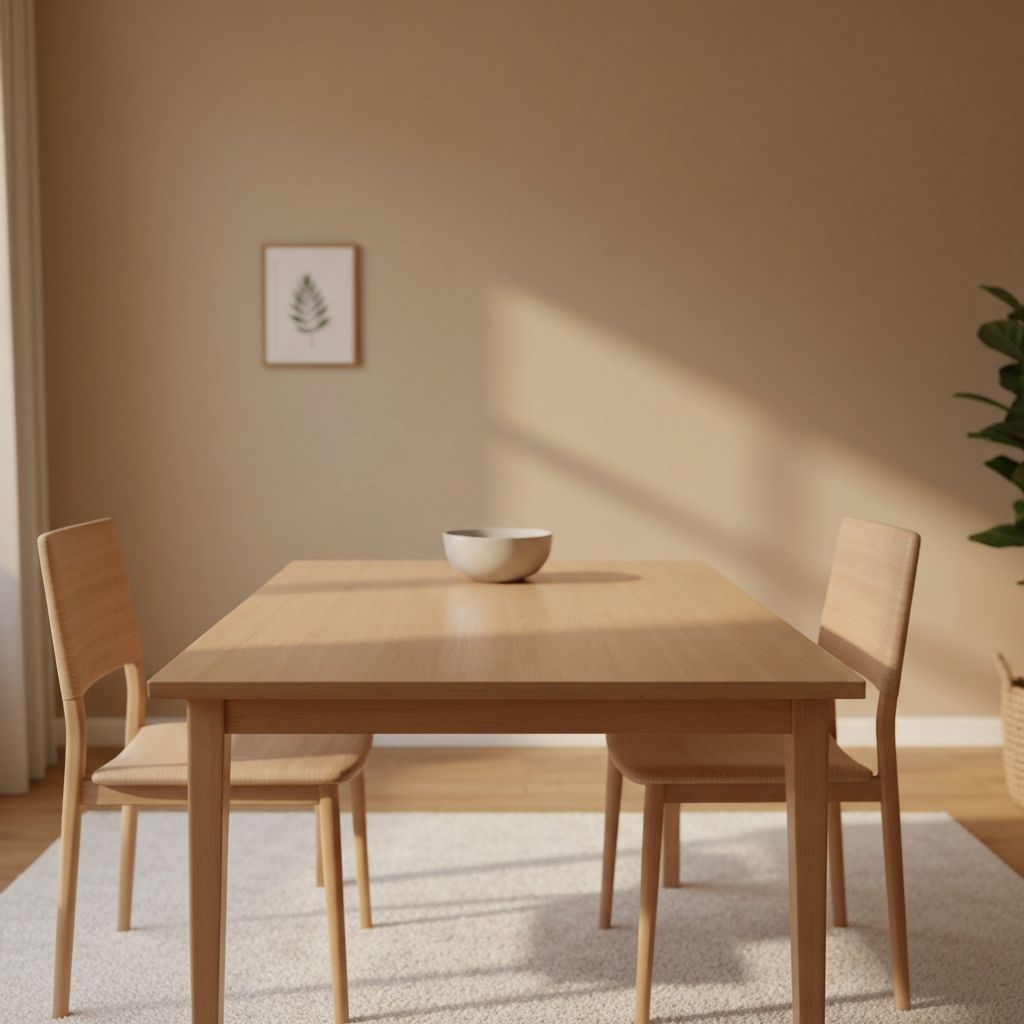 Mesa con luz natural